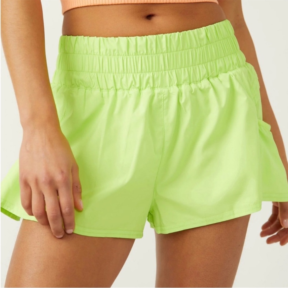 Free People Get Your Flirt On Lime Green Women's Shorts Size Medium
